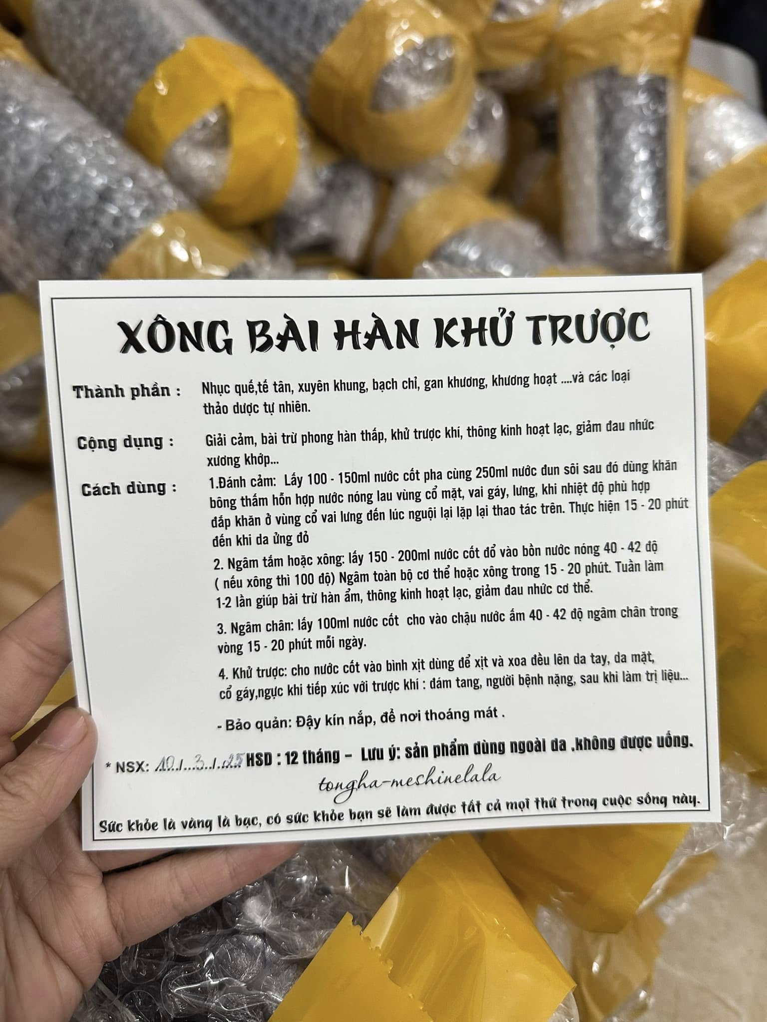 Xông bài hàn khử trược – Tonghavn